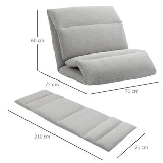 Northio Chaise De Sol, Chaise De Sol Avec Dossier Réglable Sur 5 Niveaux, Canapé De Sol Pliant Avec Fonction D'Inclinaison, Coussin De Sol  