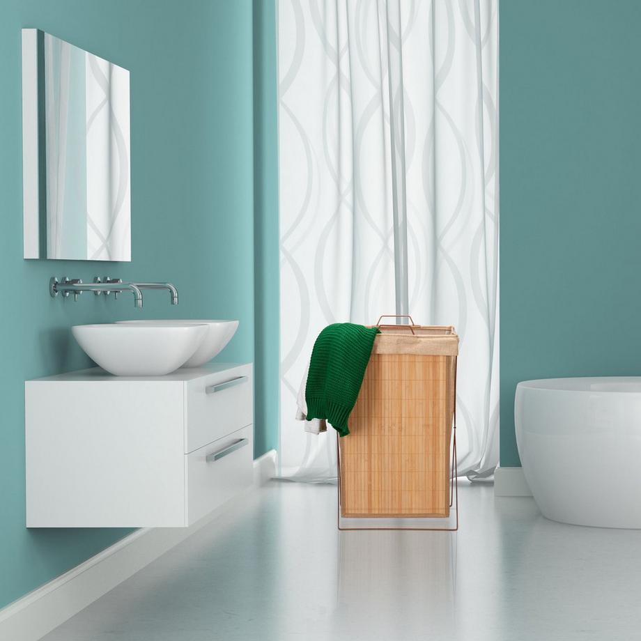 B2X Cesto per la biancheria in bambù  