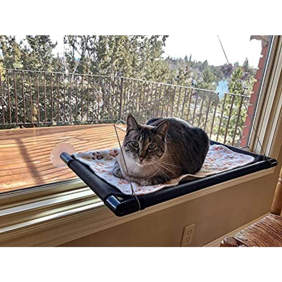 Alopini  Hamac pour chat fenêtre | pour grands chats jusqu'à 25 kg 