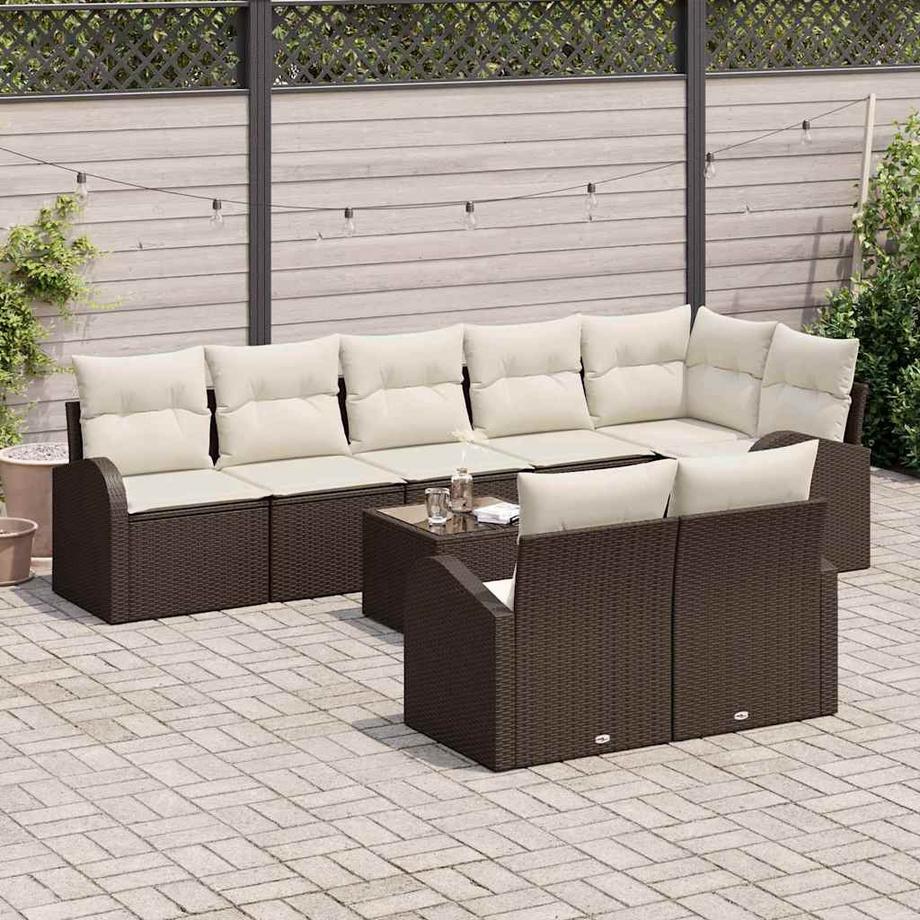 VidaXL Mobilier de jardin poly rattan  