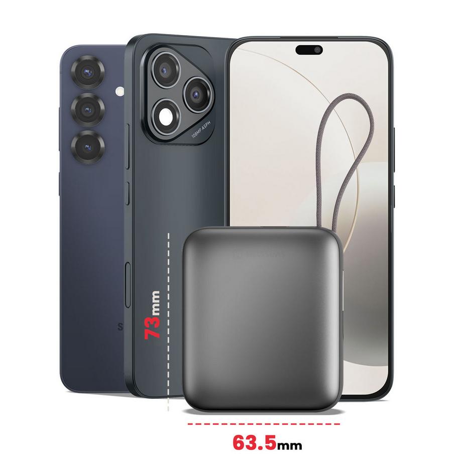 SWISSTEN  Batteria Esterna 10000mAh con Cavi USB-C e Lightning Ultra-Compatta 