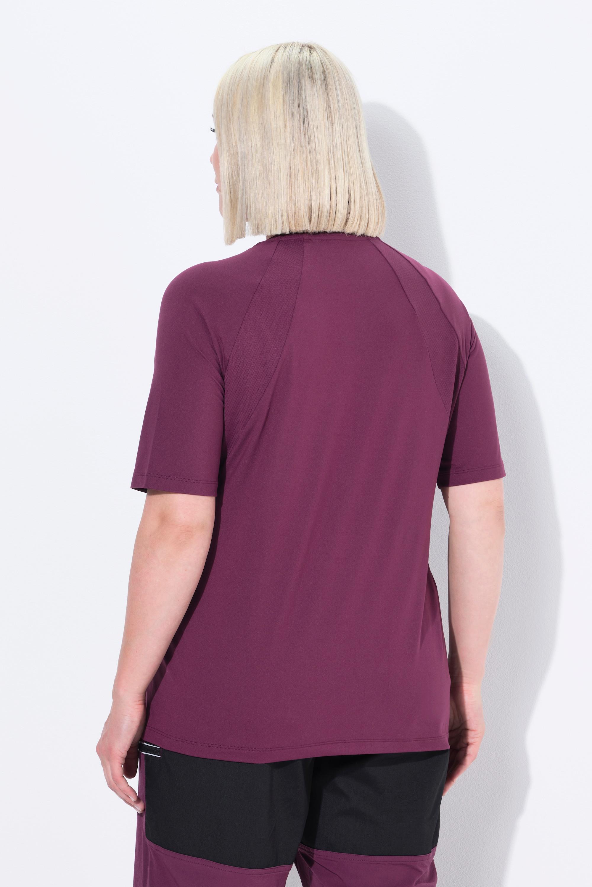 Ulla Popken Maglia funzionale scollo a V mezze maniche ad asciugatura rapida  