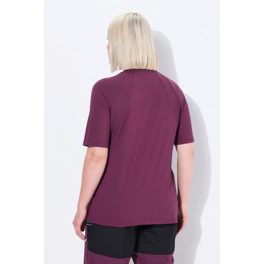 Ulla Popken Schnelltrocknendes V-Ausschnitt Halbarm Funktionsshirt  