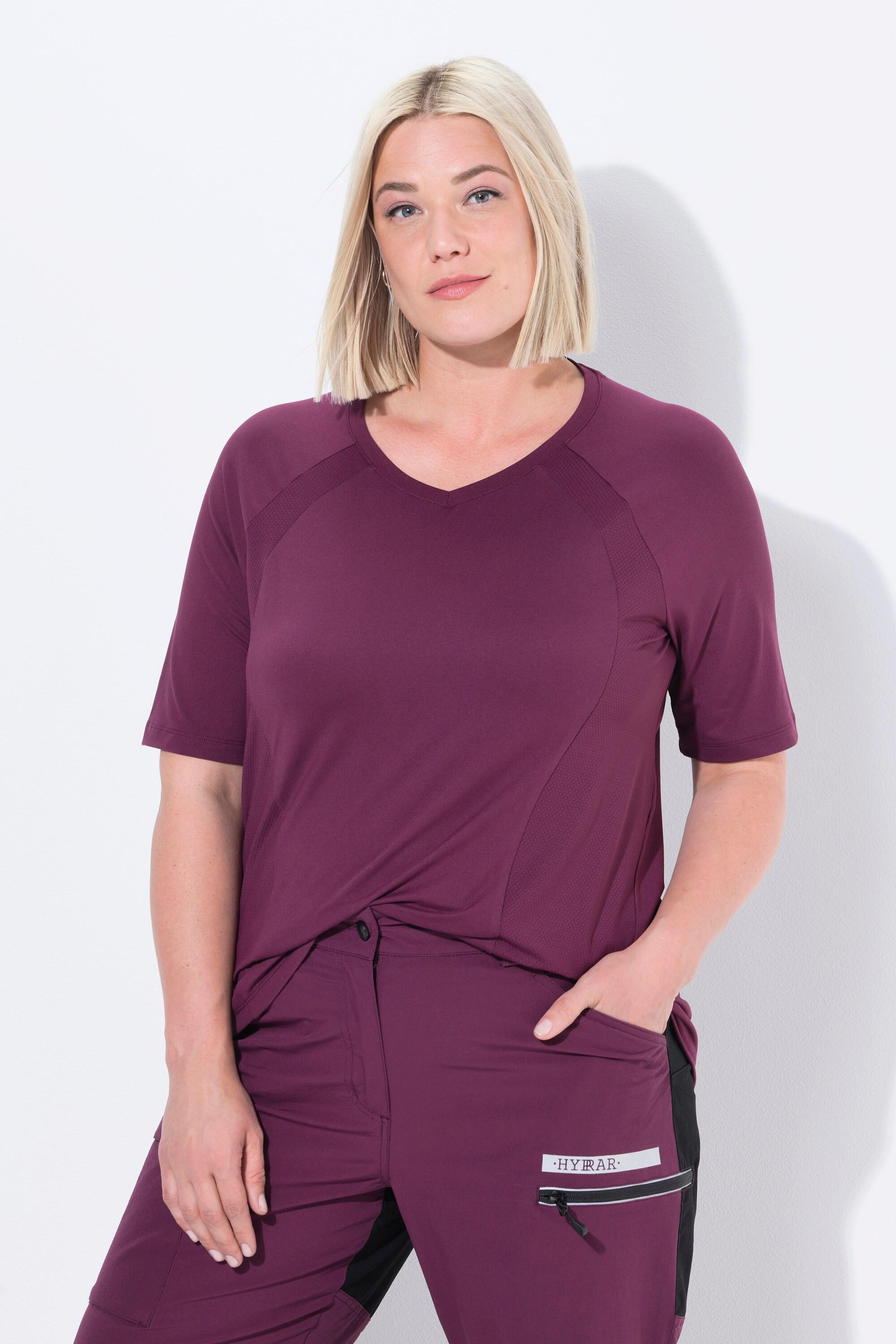 Ulla Popken Maglia funzionale scollo a V mezze maniche ad asciugatura rapida  