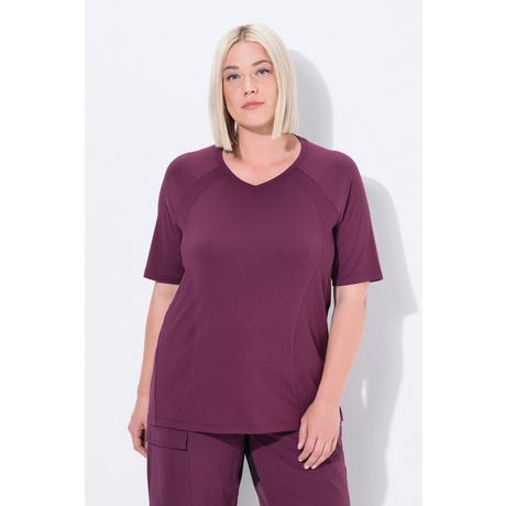 Ulla Popken Maglia funzionale scollo a V mezze maniche ad asciugatura rapida  