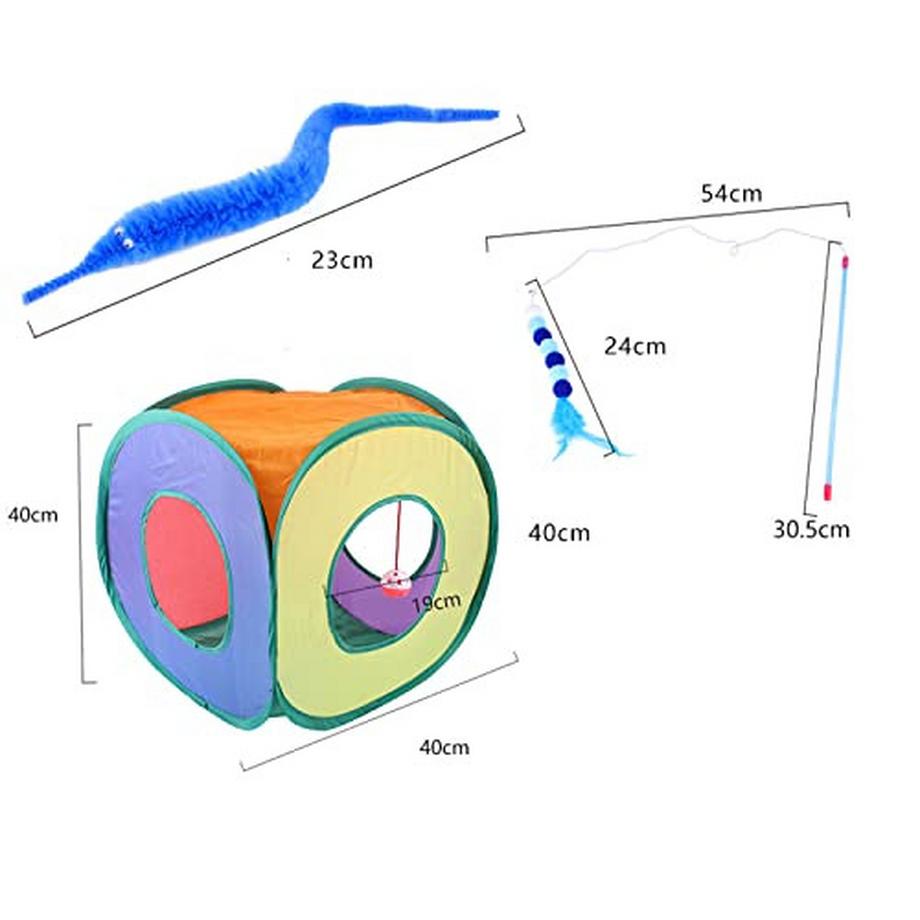 Alopini  Katzenspielzeug-Set, 15 Stück Kätzchenspielzeuge, interaktives Katzen Spielzeug 