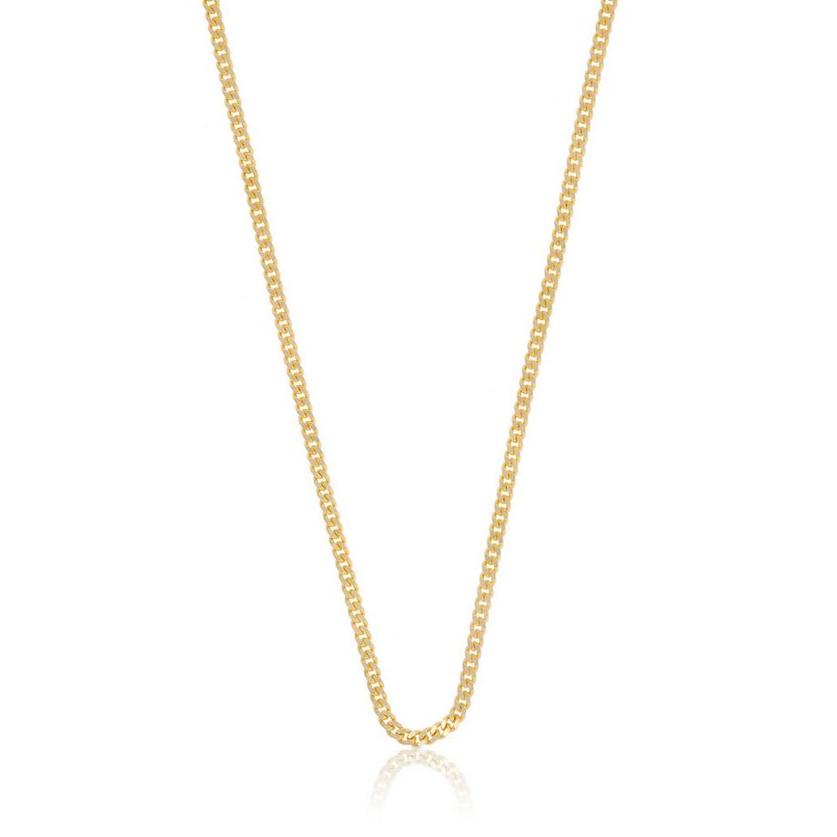 MUAU Schmuck  Collier gourmette or jaune 750, 1,7mm, 36cm 