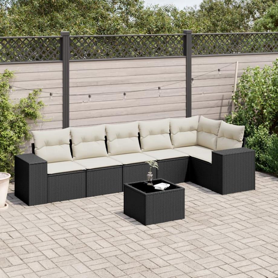VidaXL Ensemble de canapés de jardin rotin synthétique  