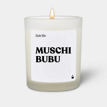 Bougie parfumée blanche Zeit für Muschibubu