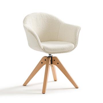 Drehbarer Bürostuhl aus Bouclé
