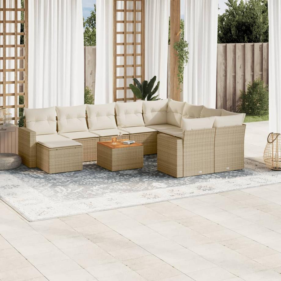 VidaXL Ensemble de canapés de jardin rotin synthétique  