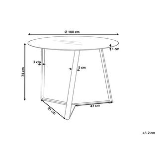 Beliani Esstisch aus Sicherheitsglas Modern KEBRI  