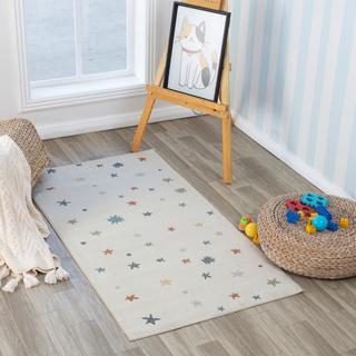 LIVABLISS STELLA Tapis Enfant Lavable en Machine Étoiles  