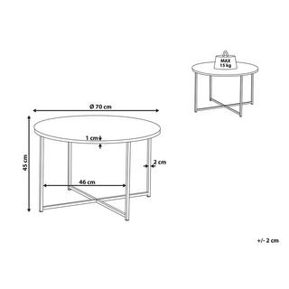 Beliani Table basse en Verre de sécurité Moderne QUINCY  