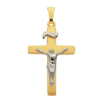 Pendentif croix or jaune 750, 30x16mm