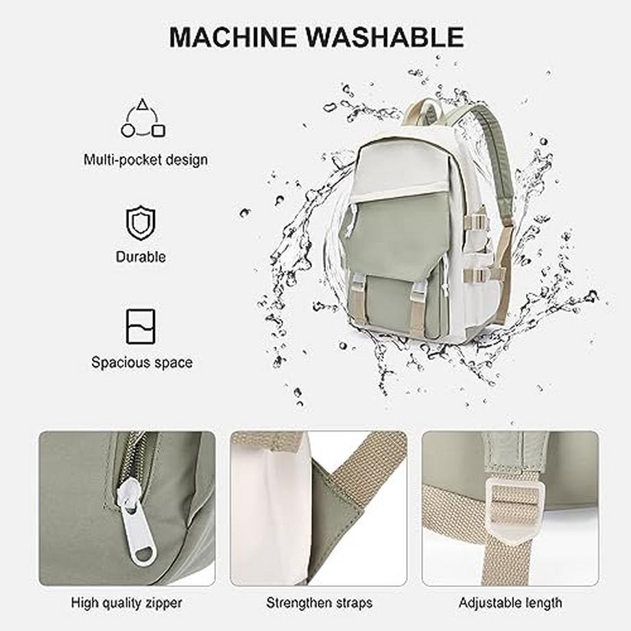 Only-bags.store Sac à Dos Scolaire Daypack 14 Pouces pour Ordinateur Portable Résistant à l'Eau  