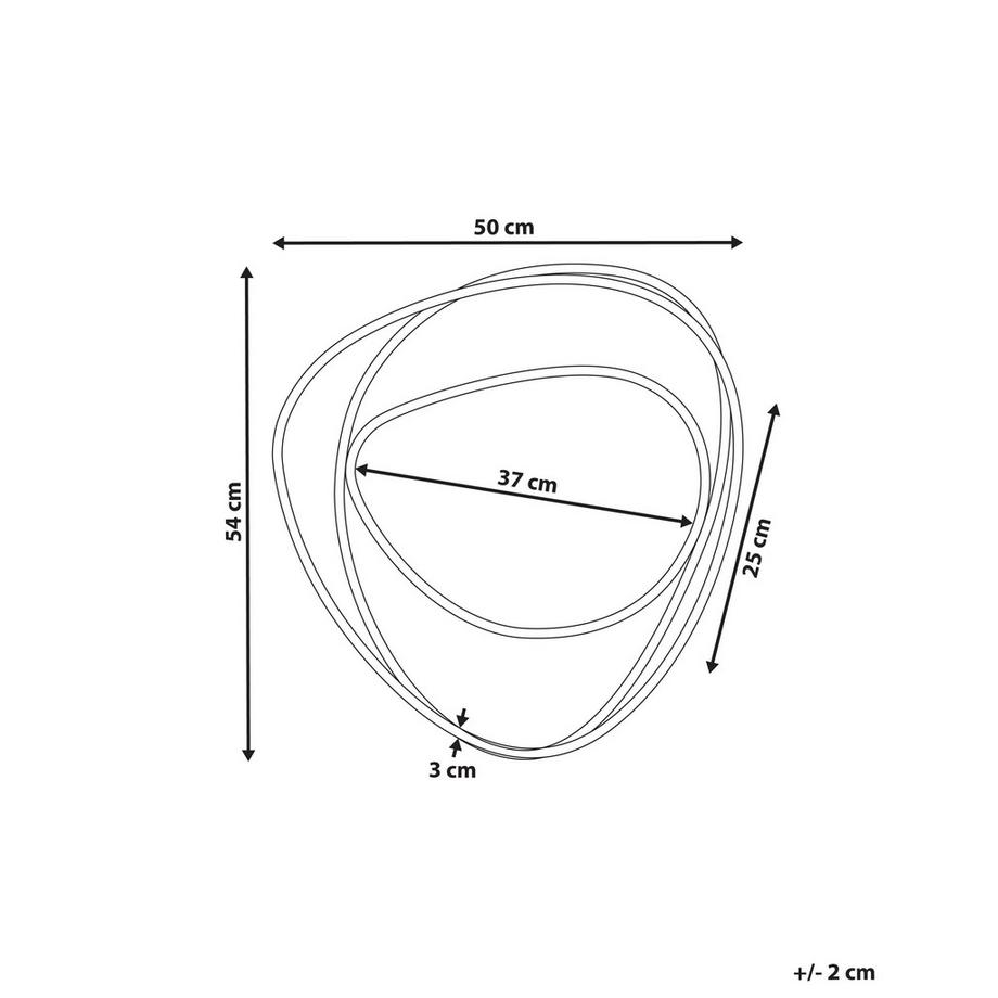 Beliani Miroir en Métal Rétro COURCY  