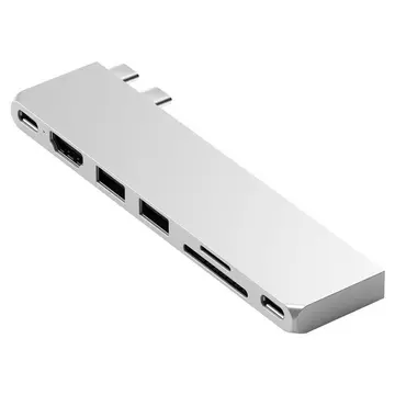 Hub MacBook Satechi Pro Hub Slim argento