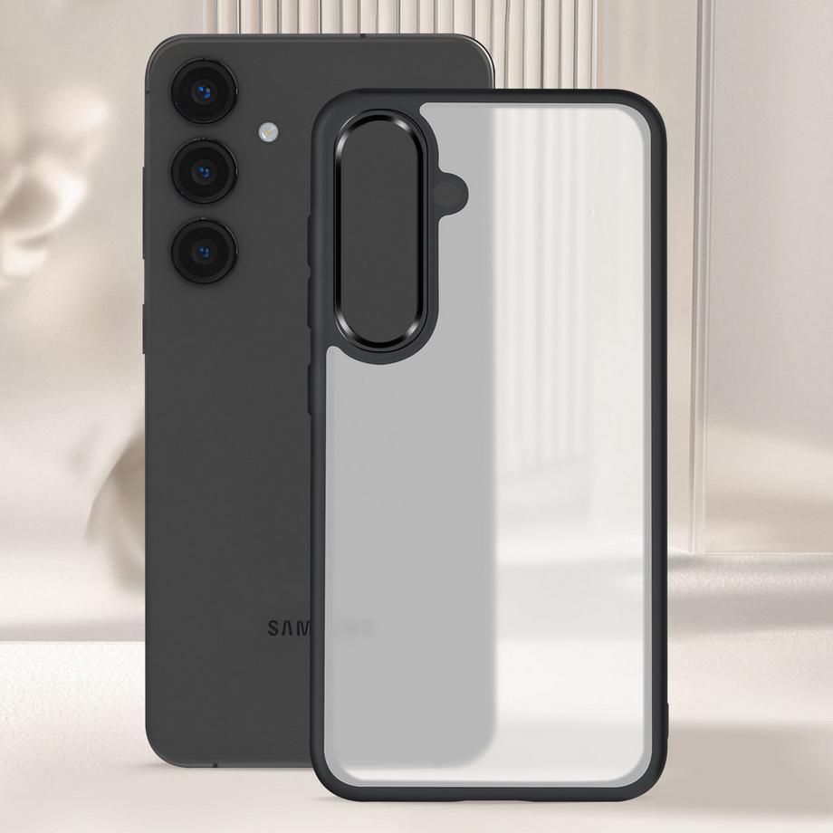 Avizar  Coque Samsung S24 Noir Translucide 