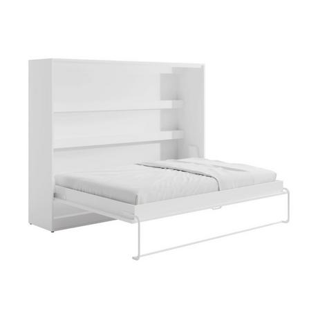 Vente-unique Letto estraibile 140 x 200 cm Apertura orizzontale manuale Con LED Bianco - RAPILI  