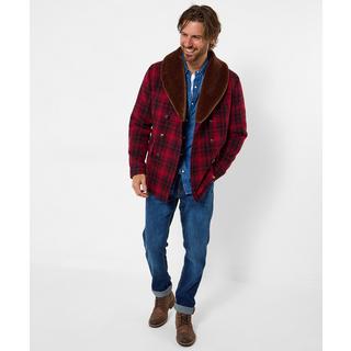 Joe Browns Mantel mit mehrfarbigem Kunstpelzkragen Karomuster  