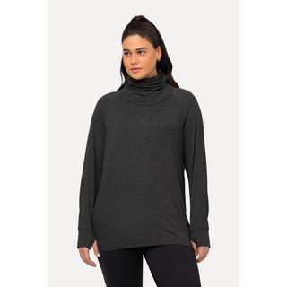 Ulla Popken  Sweater, Loop, Rundhals, Langarm, extraweich, Daumenloch 