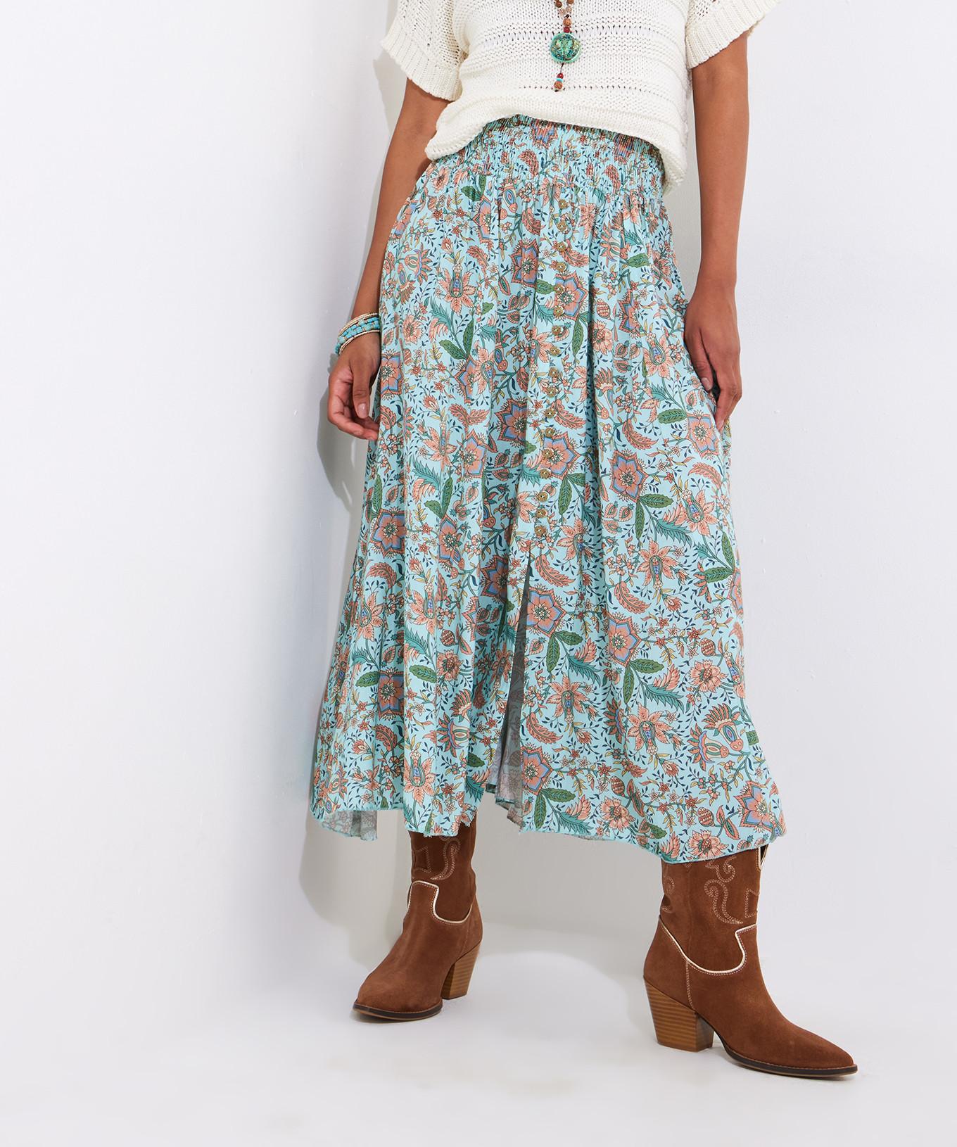 Joe Browns Jupe Maxi Florale Taille Froncée  