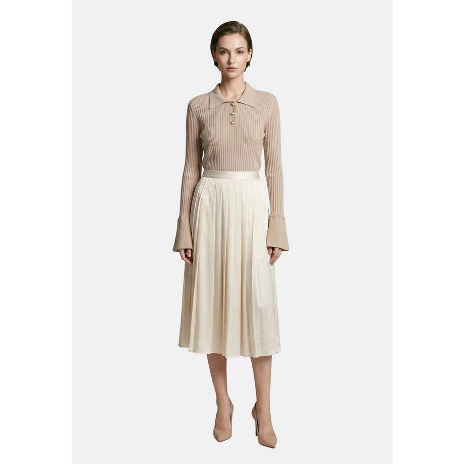 Roberta Rossi Pullover collo polo a coste  