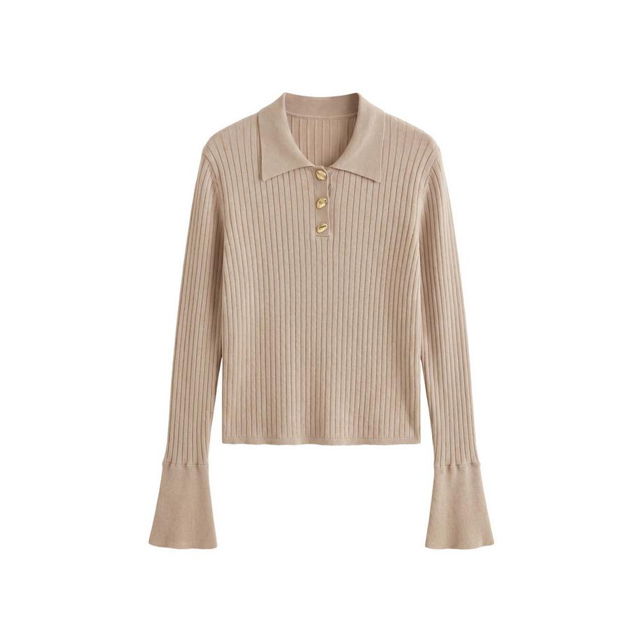 Roberta Rossi Pullover collo polo a coste  