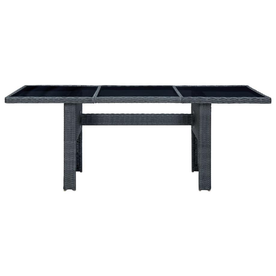VidaXL Table de jardin rotin synthétique  
