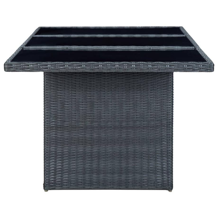 VidaXL Table de jardin rotin synthétique  