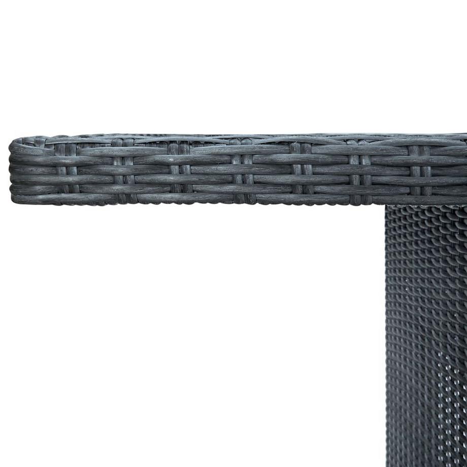 VidaXL Table de jardin rotin synthétique  