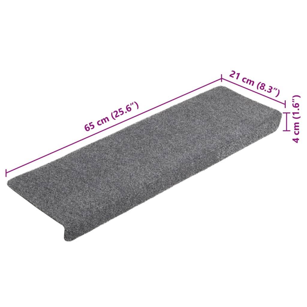 VidaXL Tapis de marches d'escalier 10pcs aiguilleté polypropylène  