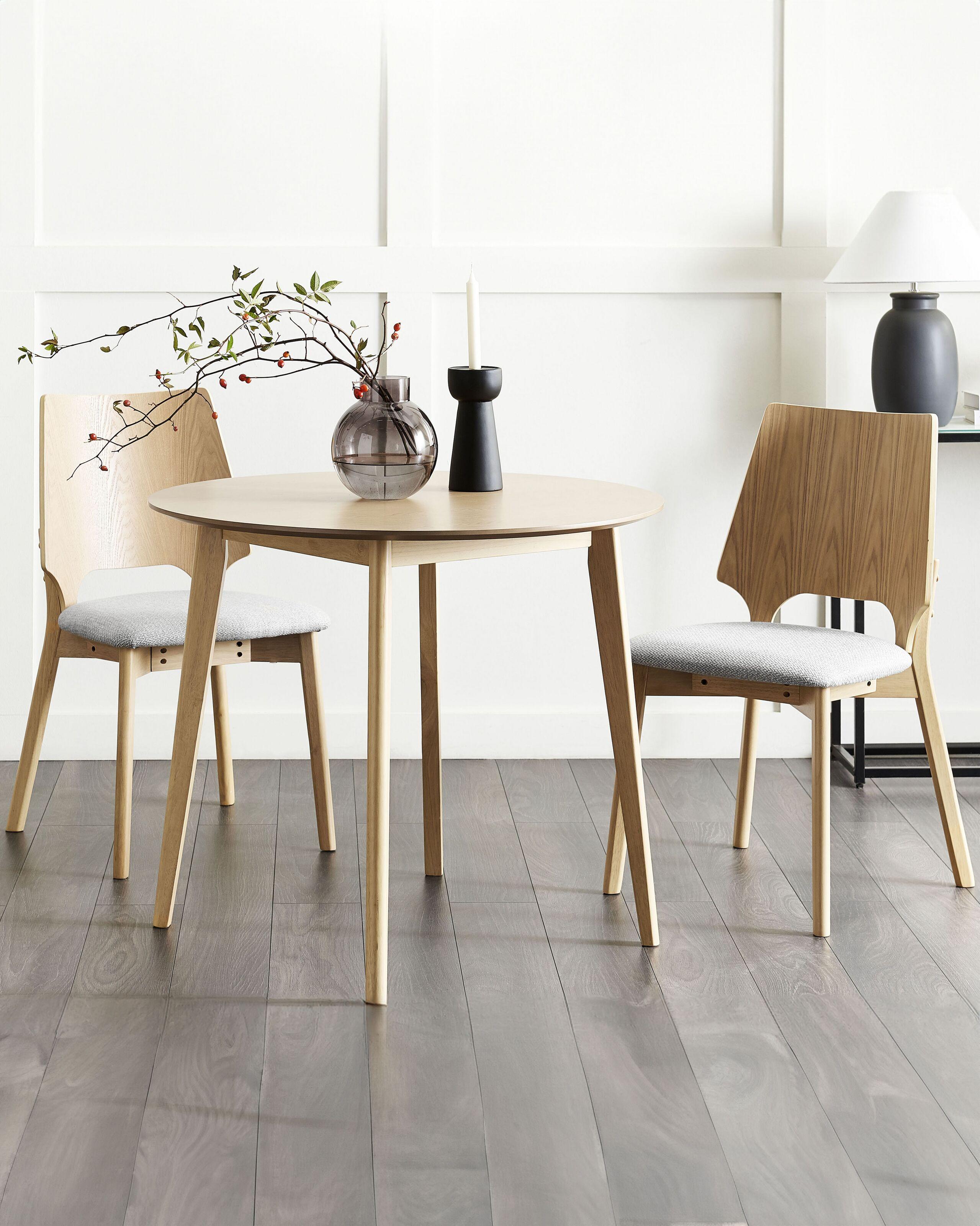 Beliani Lot de 2 chaises de salle à manger en Contreplaqué Rétro ABEE  