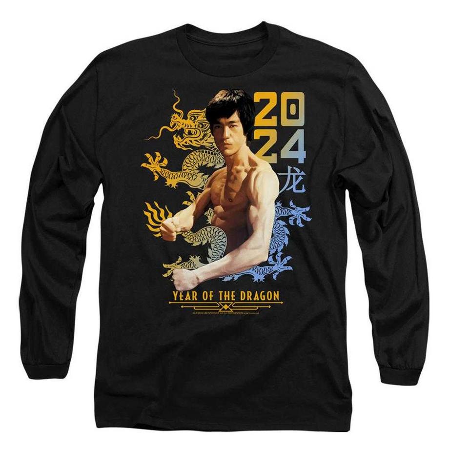 Year Of The Dragon Maglietta Due Toni Manica Lunga
