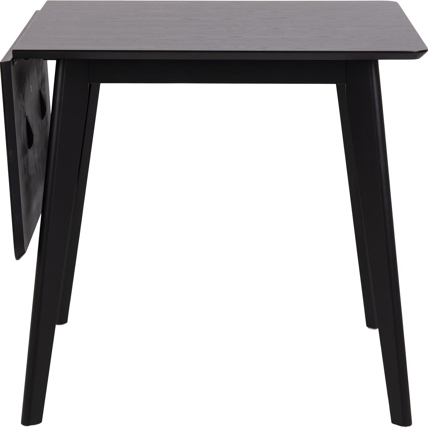 mutoni Table à manger Melrose placage chêne noir 1 rallonge 80 / 120x80x76cm  