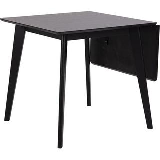 mutoni Table à manger Melrose placage chêne noir 1 rallonge 80 / 120x80x76cm  