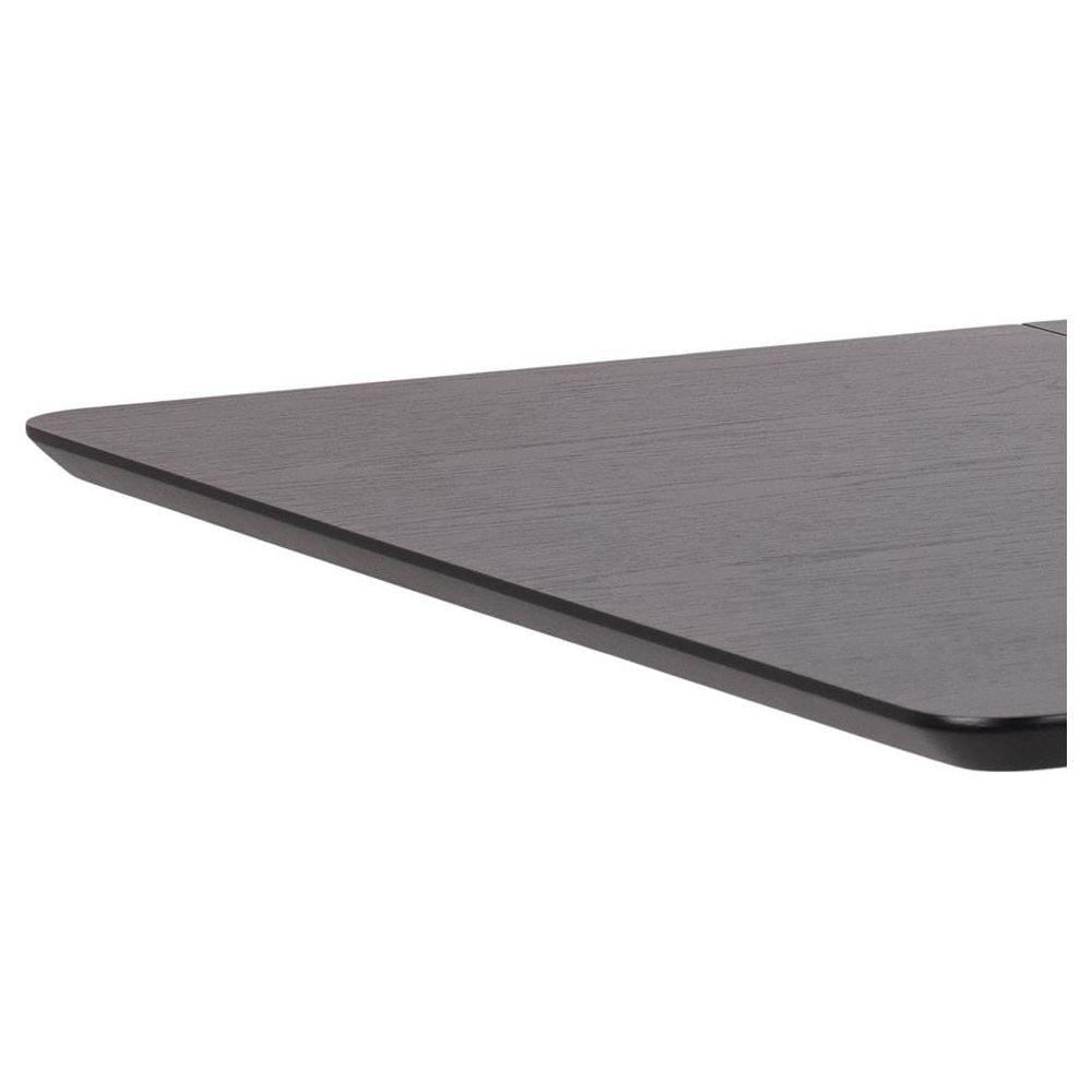 mutoni Esstisch Melrose Furnier Eiche Schwarz 1 Ausziehplatte 80/120x80x76cm  