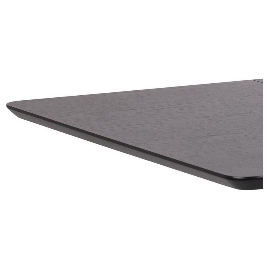 mutoni Esstisch Melrose Furnier Eiche Schwarz 1 Ausziehplatte 80/120x80x76cm  