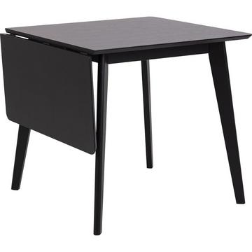 Tavolo da pranzo impiallacciato melrose rovere nero 1 prolunga 80 / 120x80x76cm