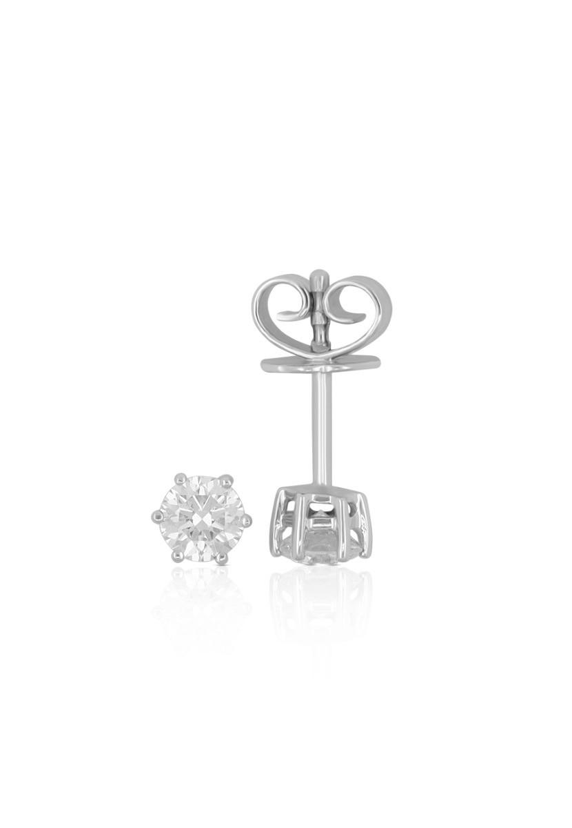 MUAU Schmuck  Ohrstecker Diamant 0.40ct. Weissgold 750 