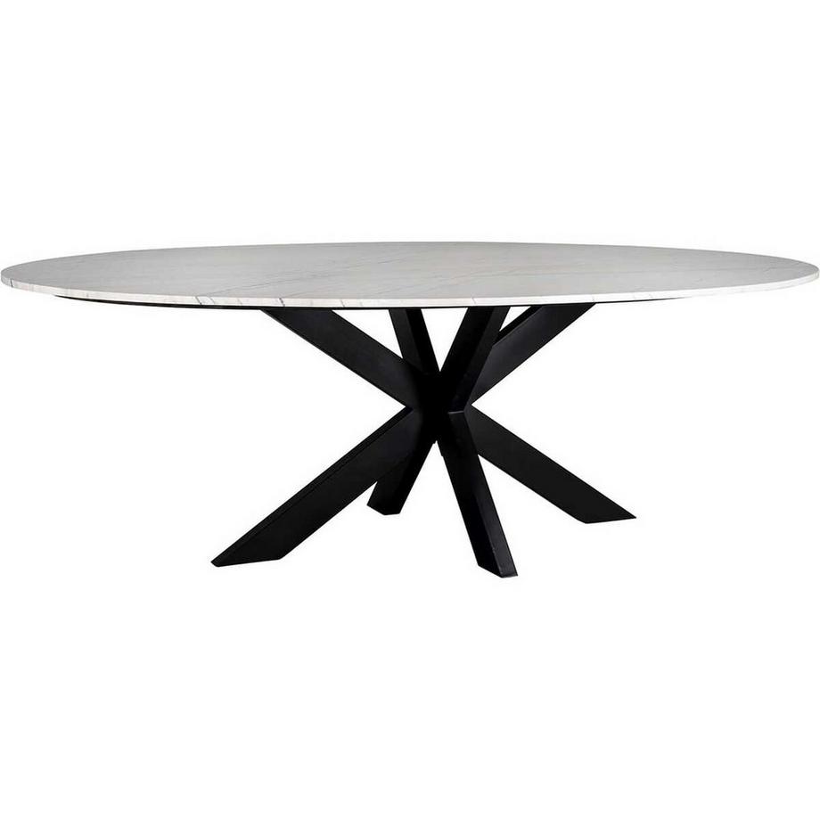 mutoni Table de salle à manger Lexington blanc ovale 230  