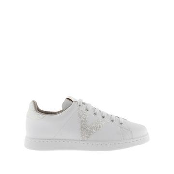 baskets en cuir tennis glitter