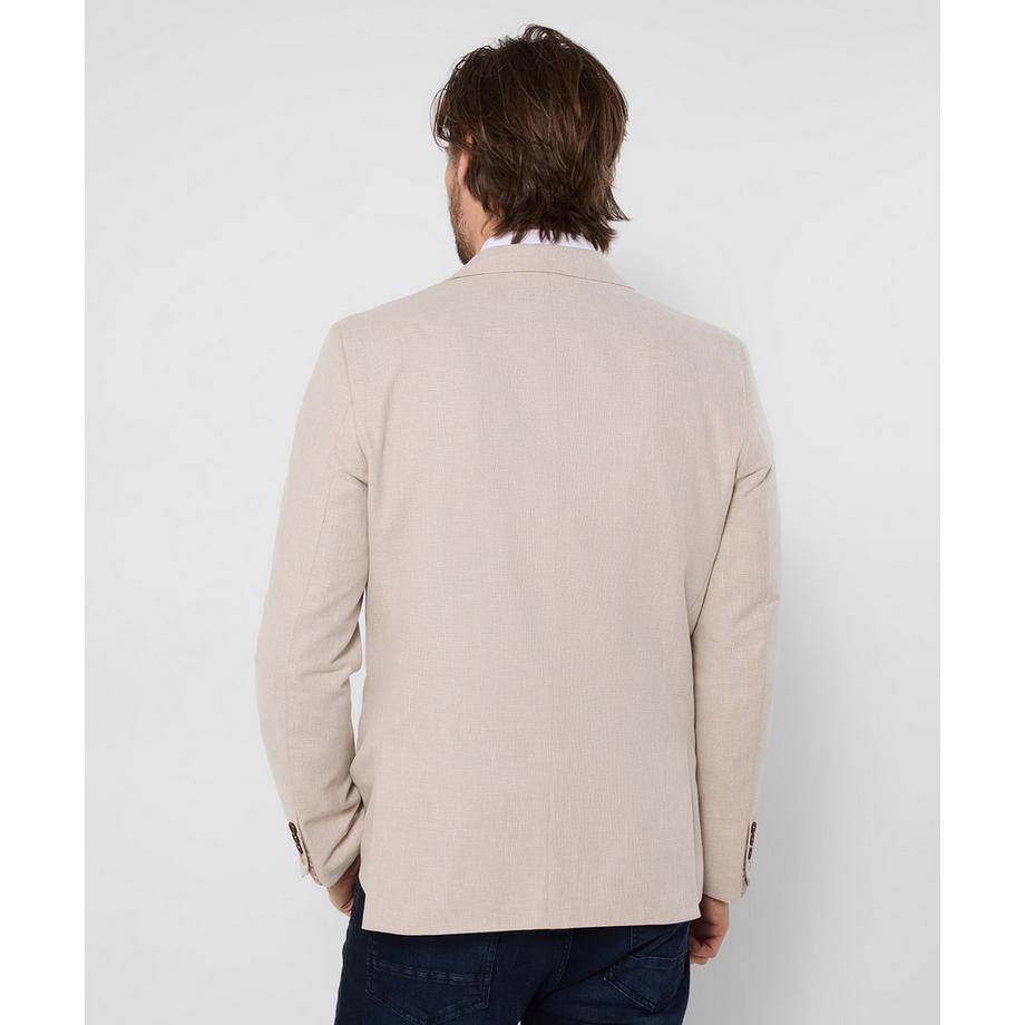 Joe Browns Blazer en Mélange de Lin avec Doublure Florale et Revers en Pointe  