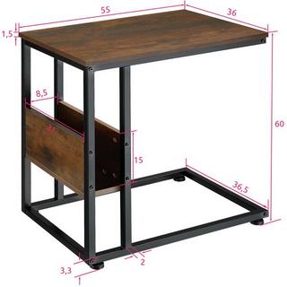 Tectake Table d’appoint WIGAN 55x36,5x60cm  
