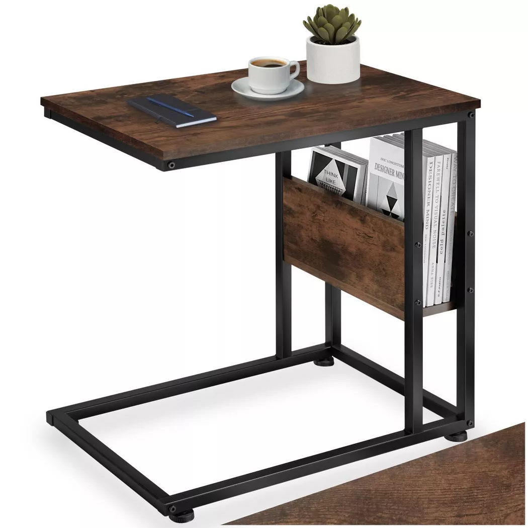 tectake Bedside Table Wigan in Dark Brown