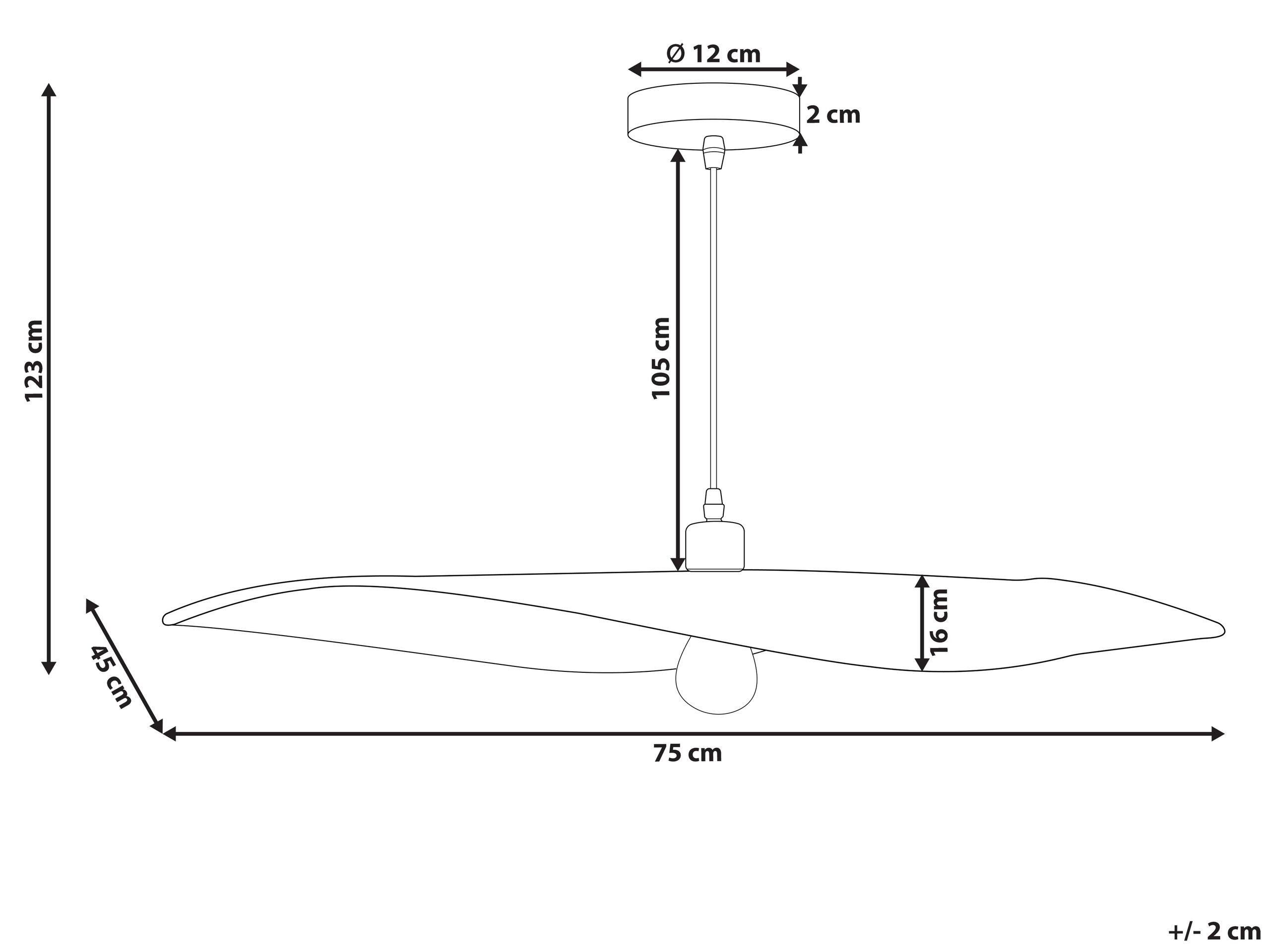 Beliani Lampe suspension en Bambou Boho GALANA  