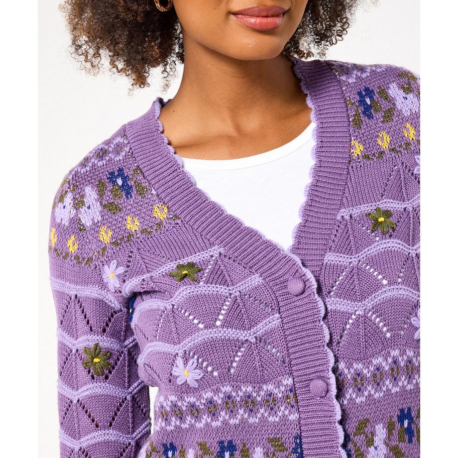 Joe Browns Floraler V-Ausschnitt Cardigan  