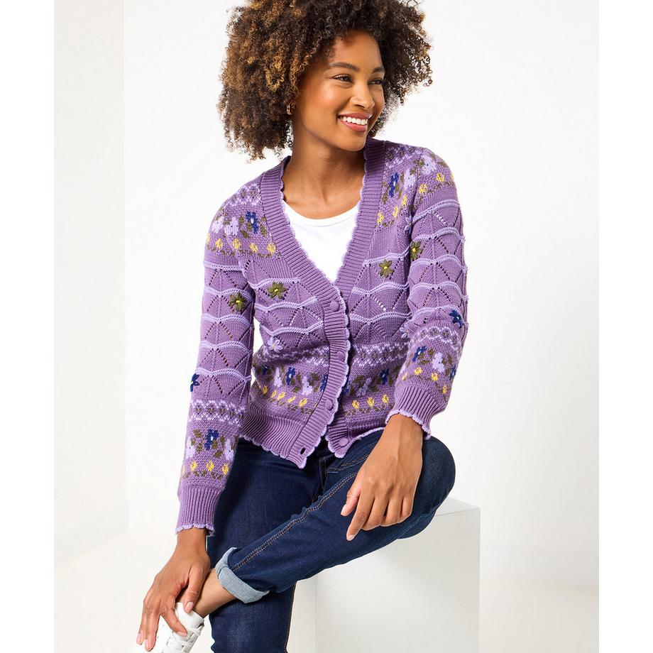 Joe Browns Floraler V-Ausschnitt Cardigan  