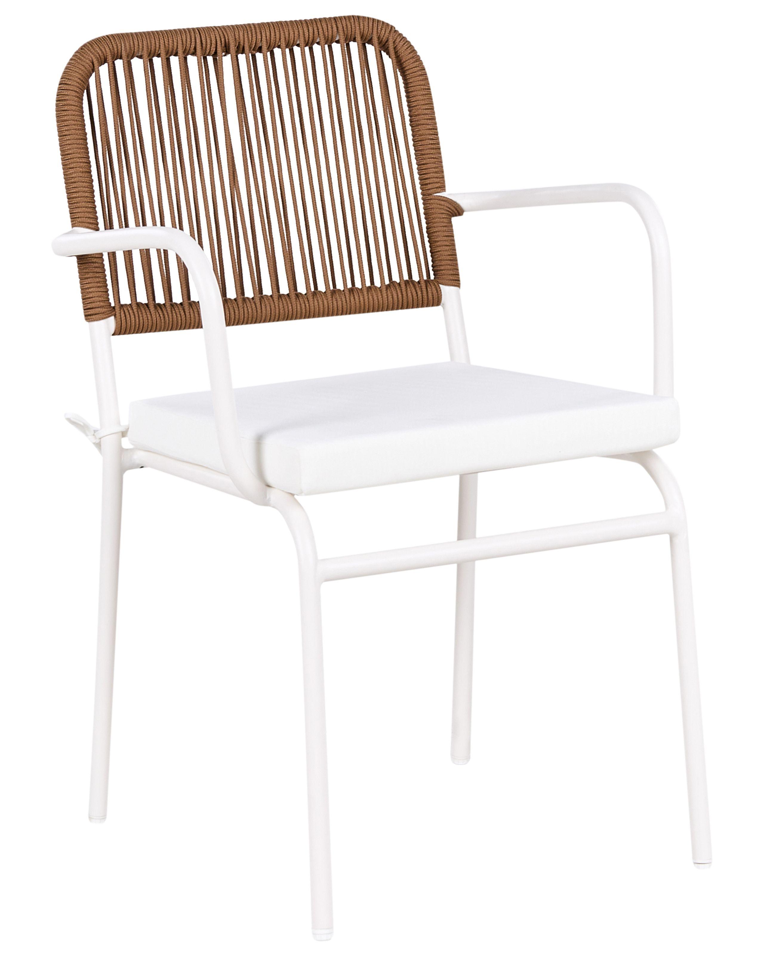 Beliani Set di 4 sedie da giardino con cuscini en Alluminio Moderno TACENO  